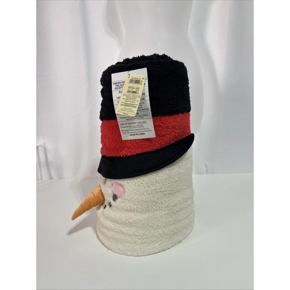 DEPT 56 Snowpinions Snowman Snow Throw Christmas Blanket Fleece Read Description